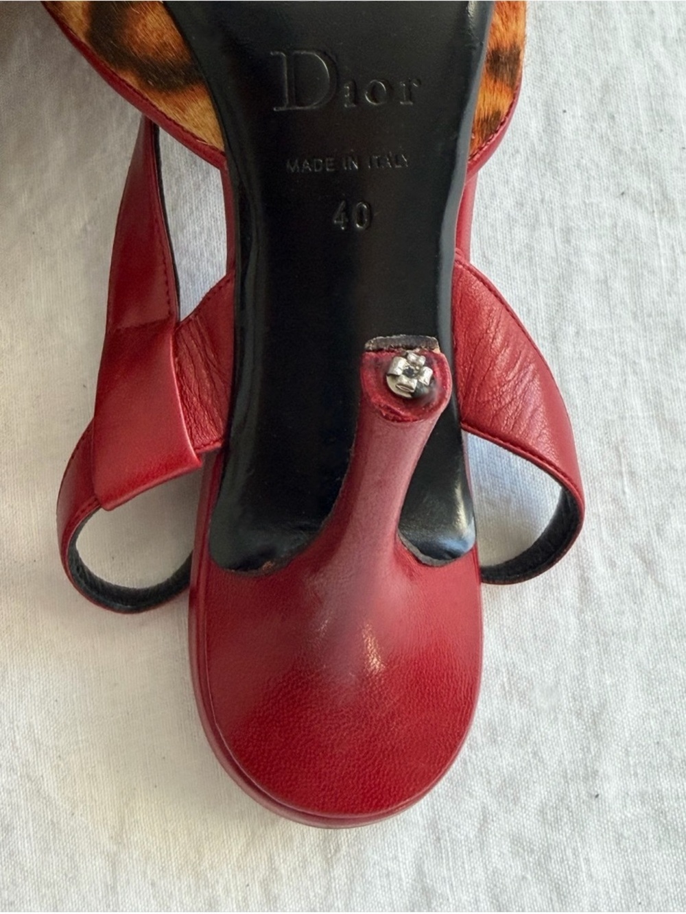 Rare Christian Dior by Galliano Leather Ponyhair Slingback Heels - Picture 11 of 14